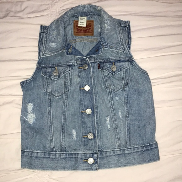 levis jean jacket vest